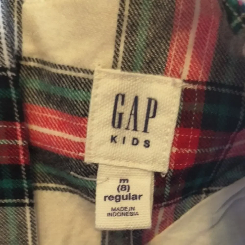 GAP kids, Capped Sleeve Plaid Dress, Size 8 NWT